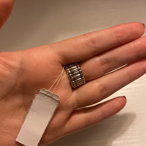 Adjustable Flower Cocktail Ring-silver - Picture 4 of 4